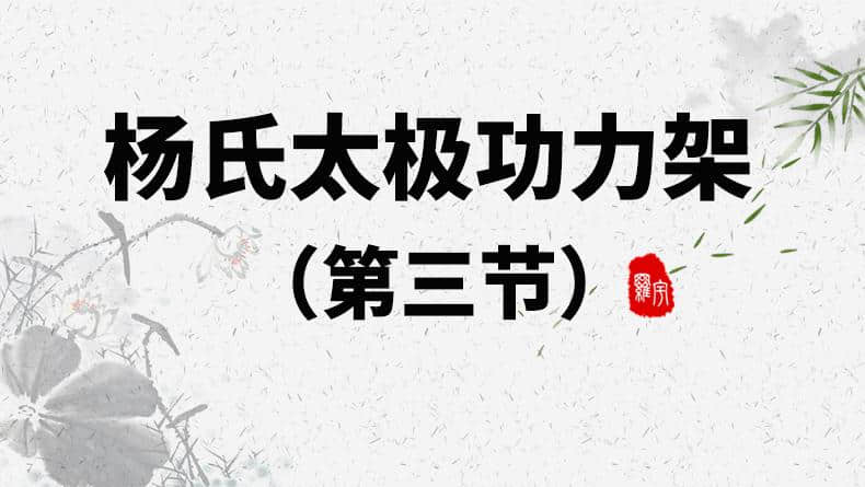 拳架分解第三节